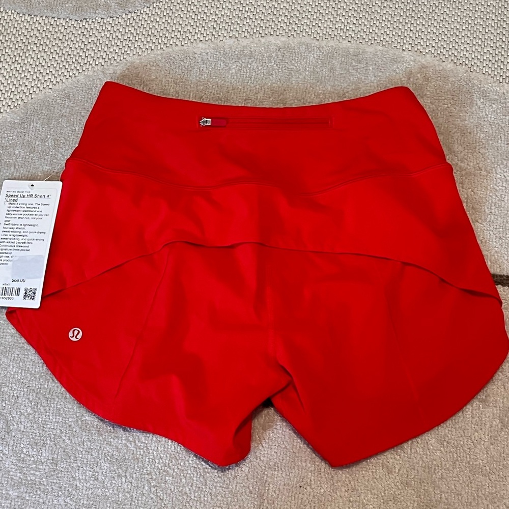NWT lululemon Speed Up HR Short 4” *Lined Size 4